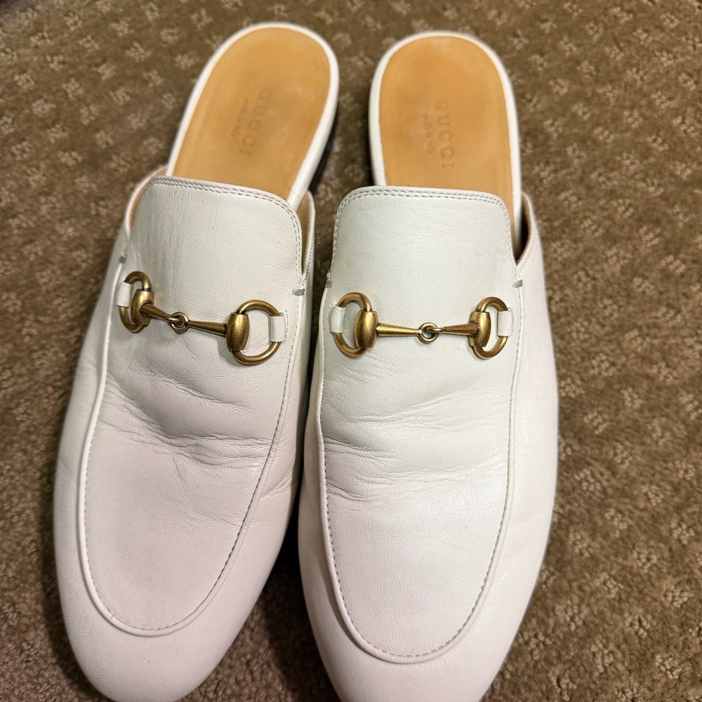 Gucci off white loafers
